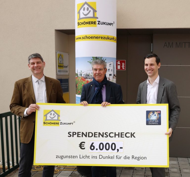 Schöner Zukunft -Spendenübergabe an Licht ins Dunkel der Region!